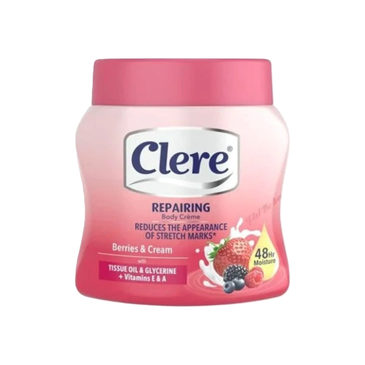 كلير كريم مرطب للجسم بالتوت الصافي والكريمة - 500 مل