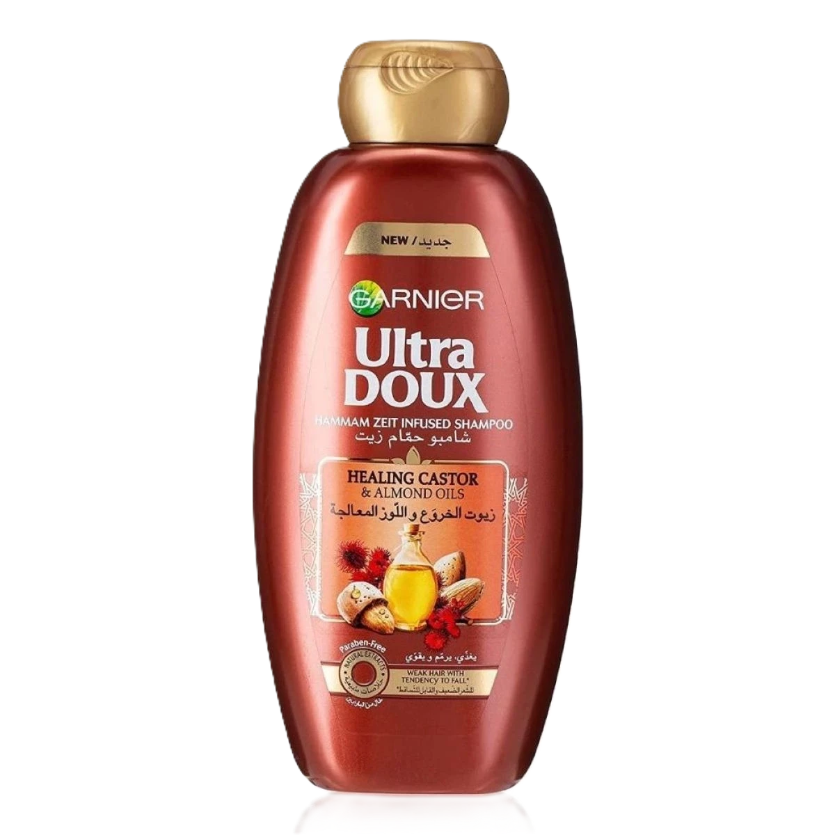 غارنييه شامبو الترا دو حمام زيت بزيت الخروع واللوز المعالج - 600مل