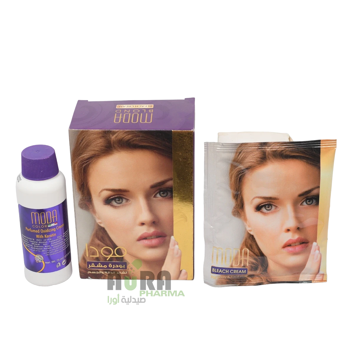 مودا بلوند بودرة مشقر مع كيراتين منوع