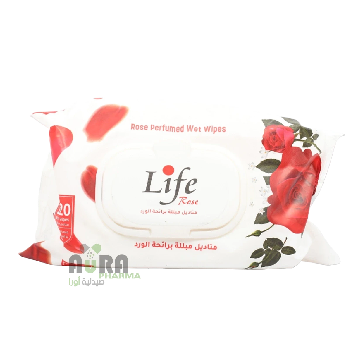 مناديل مبللة لايف برائحة العود والورد واللافندر والبابونج - 120 منديل