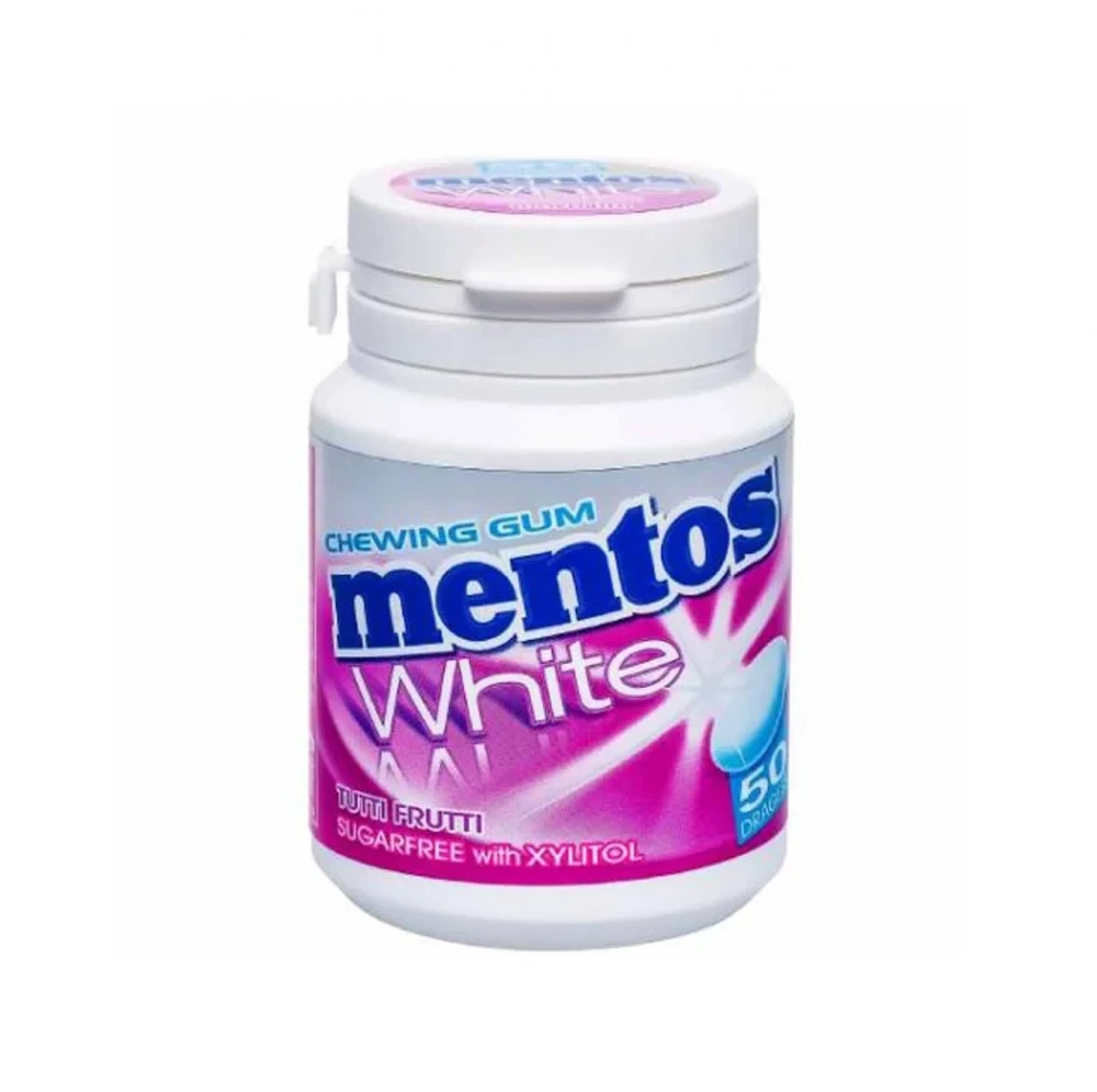 منتوس علكة ابيض توتي فروتي خالي من السكر – 38 قطعة