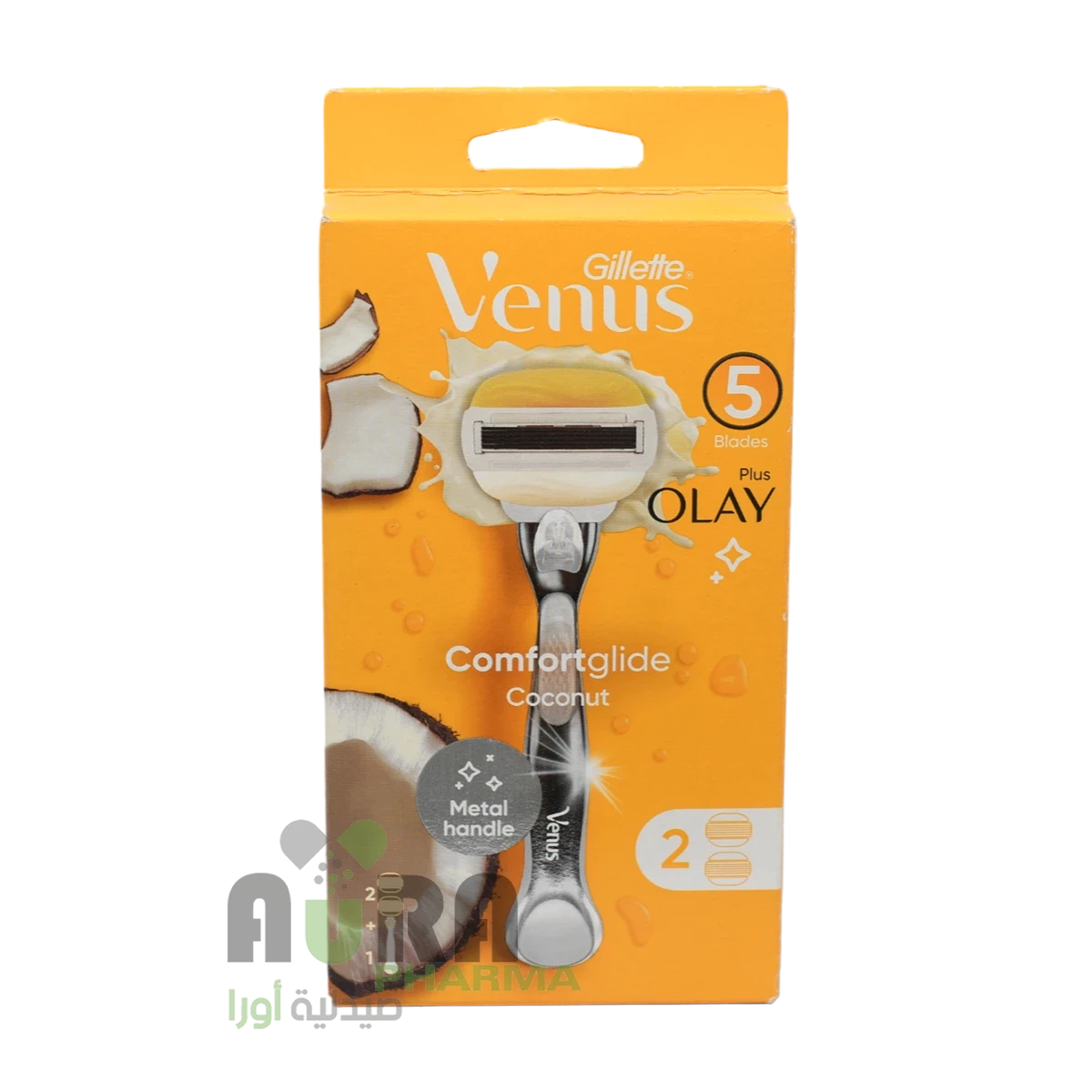 ماكينة حلاقة نسائية فينوس اولاي كومفورت جلايد خمس شفرات من جيليت