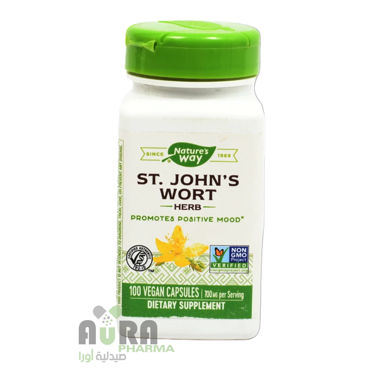 عشبة سانت جون، 350 ملجم، 100 كبسولة نباتية لتحسين المزاج ناتشرز واي