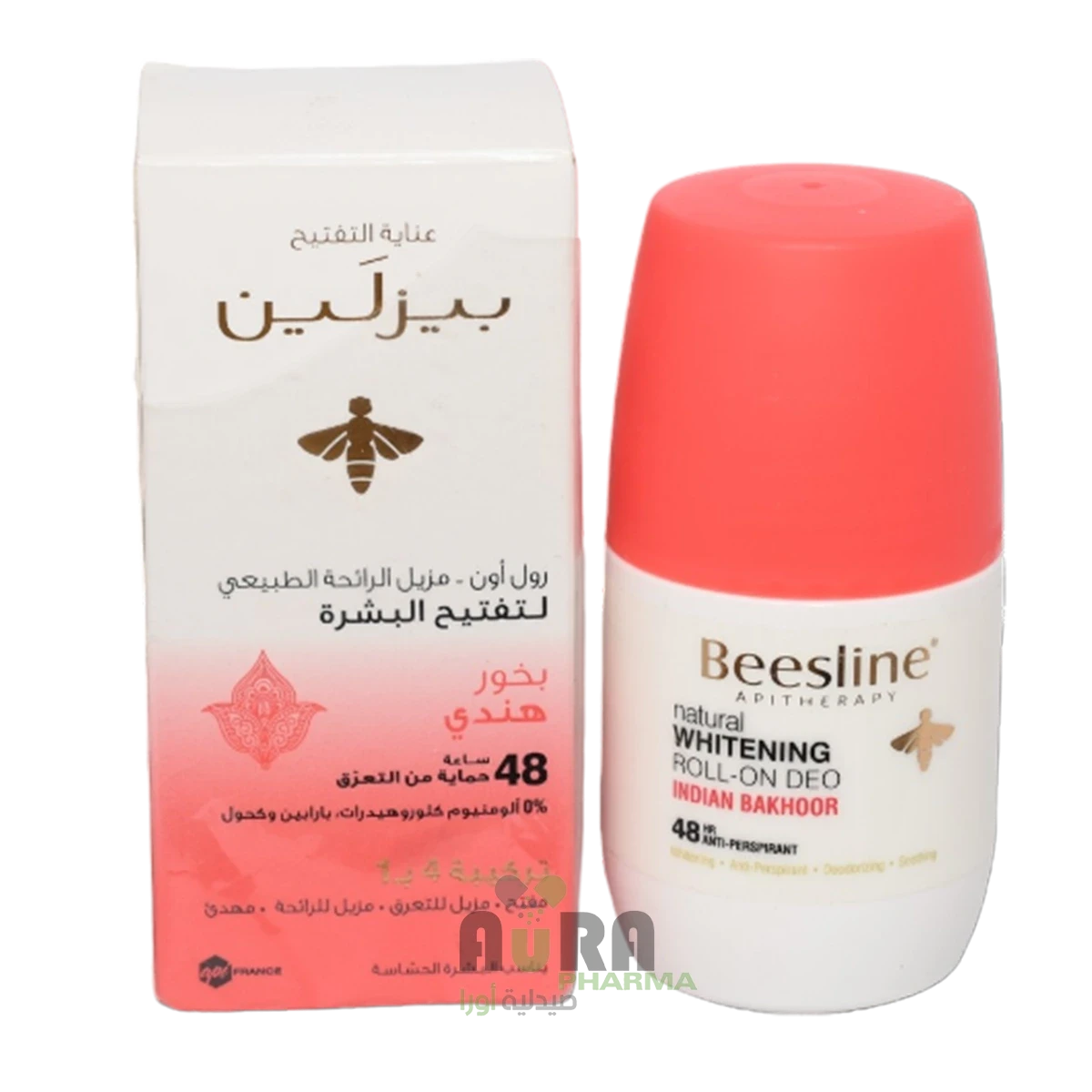 بيزلين مزيل رائحة العرق رول أون لتفتيح البشرة بالبخور الهندي - 50 مل