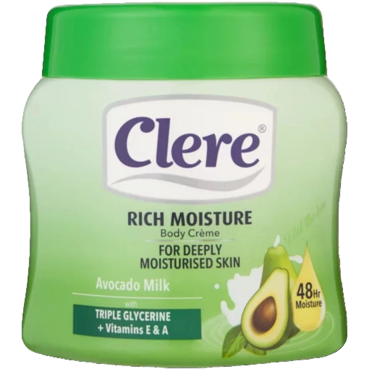 كلير كريم لترطيب الجسم بنكهة حليب افوكادو 500مل