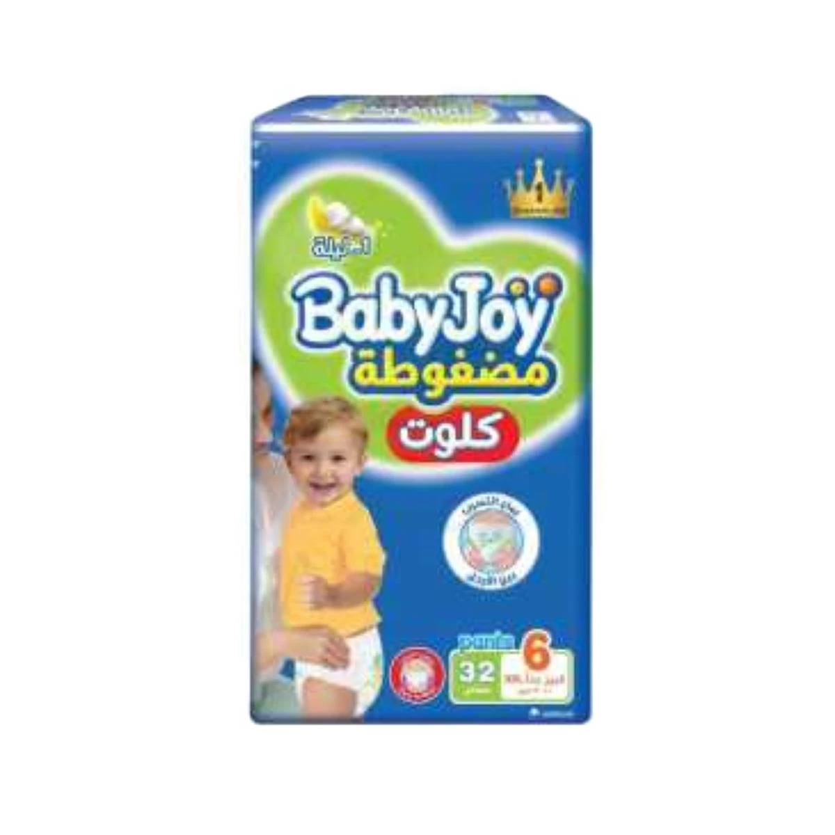 حفاضات بيبي جوي كلوت رقم 6 كبير جدا، عبوة 32 حبة