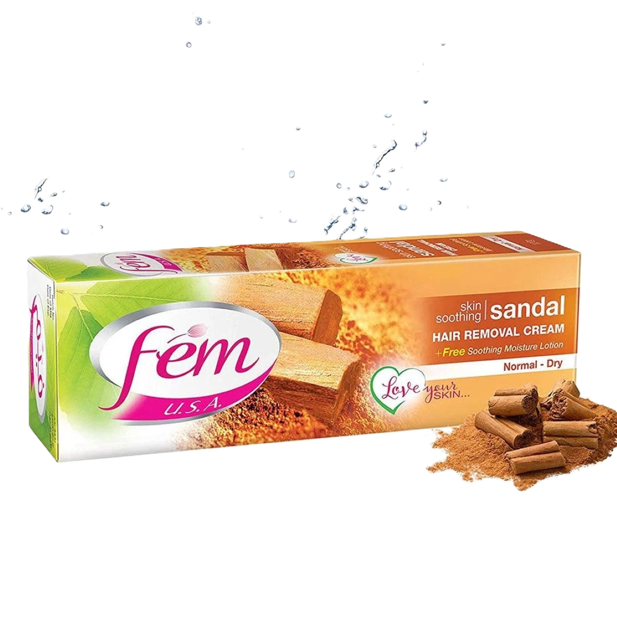 مزيل شعر فيم باالصندل  للبشرة العاديه -الجافه 120جرام