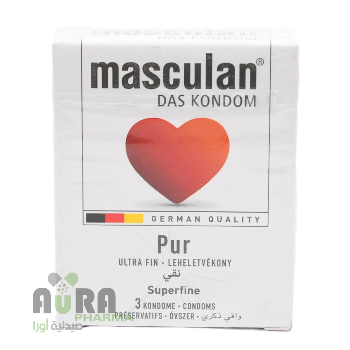 واقي ذكري ماسكولان الماني نقي 3 حبات