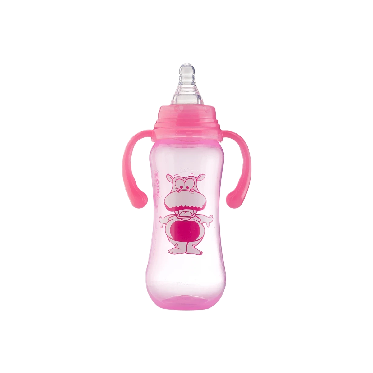 رضاعة بلاستيك ملونة من بيبي زون 240 مل 8536