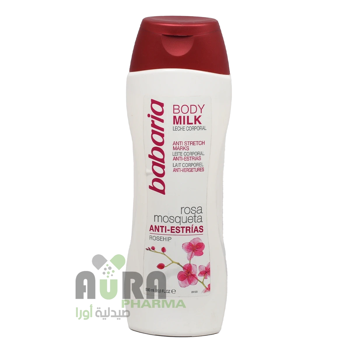باباريا حليب الجسم بزيت وردة المسكيتا ،500 مل