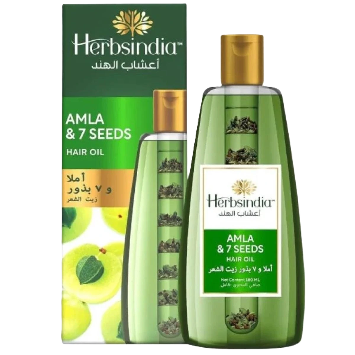 أعشاب الهند زيت الشعر أملا و7 بذور عشبية، 280مل