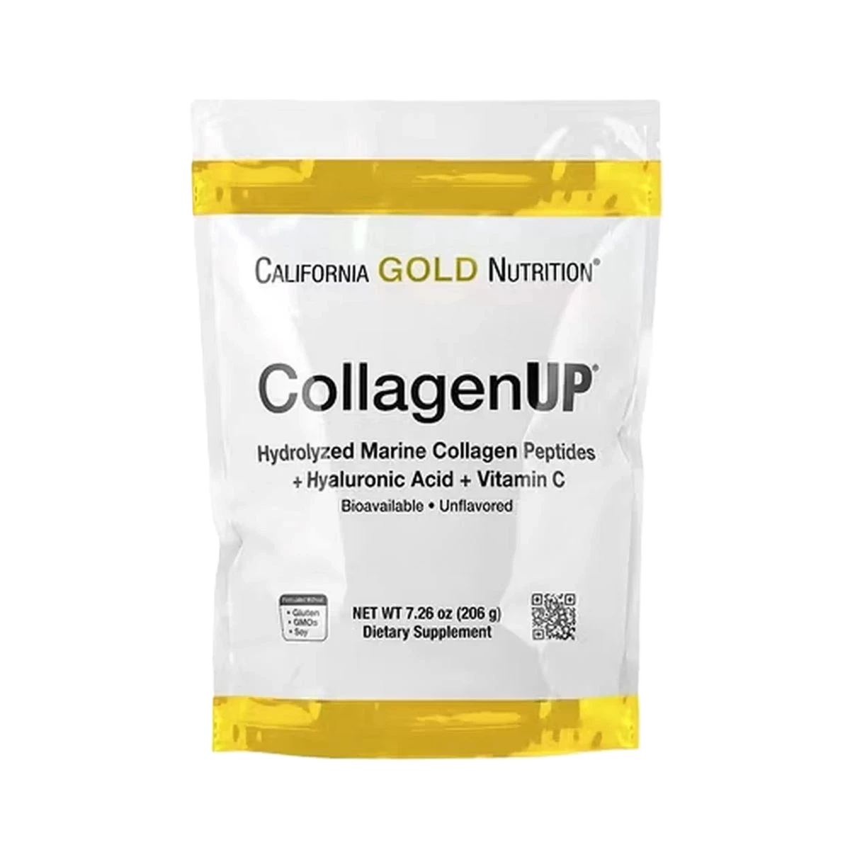 California Gold Nutrition, CollagenUP، ببتيدات الكولاجين البحري المحللة مع حمض الهيالورونيك وفيتامين سي، بدون نكهة،(206 جم)