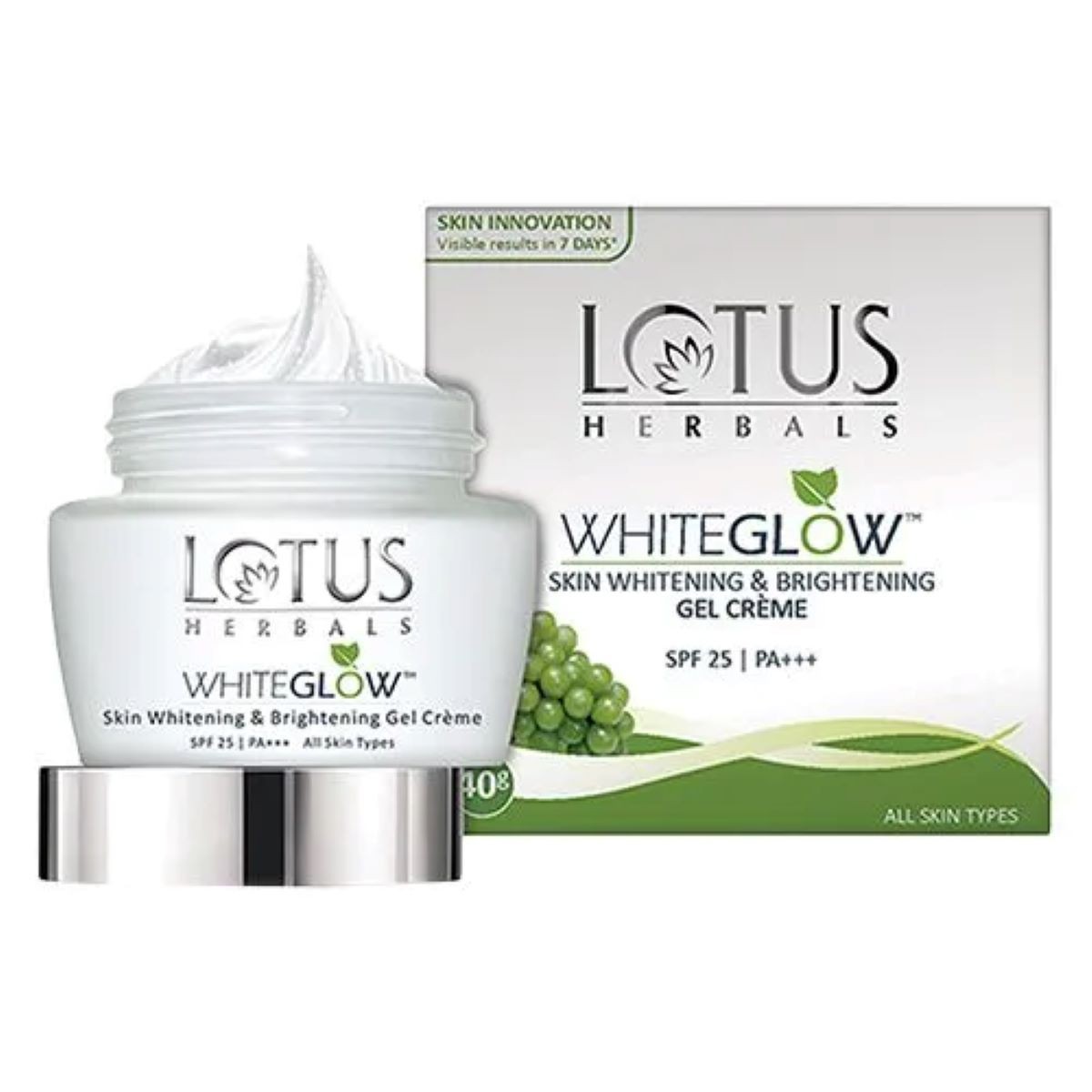 كريم جل تبييض وتفتيح البشرة وايت جلو من لوتس هيربالز ،40 جرام