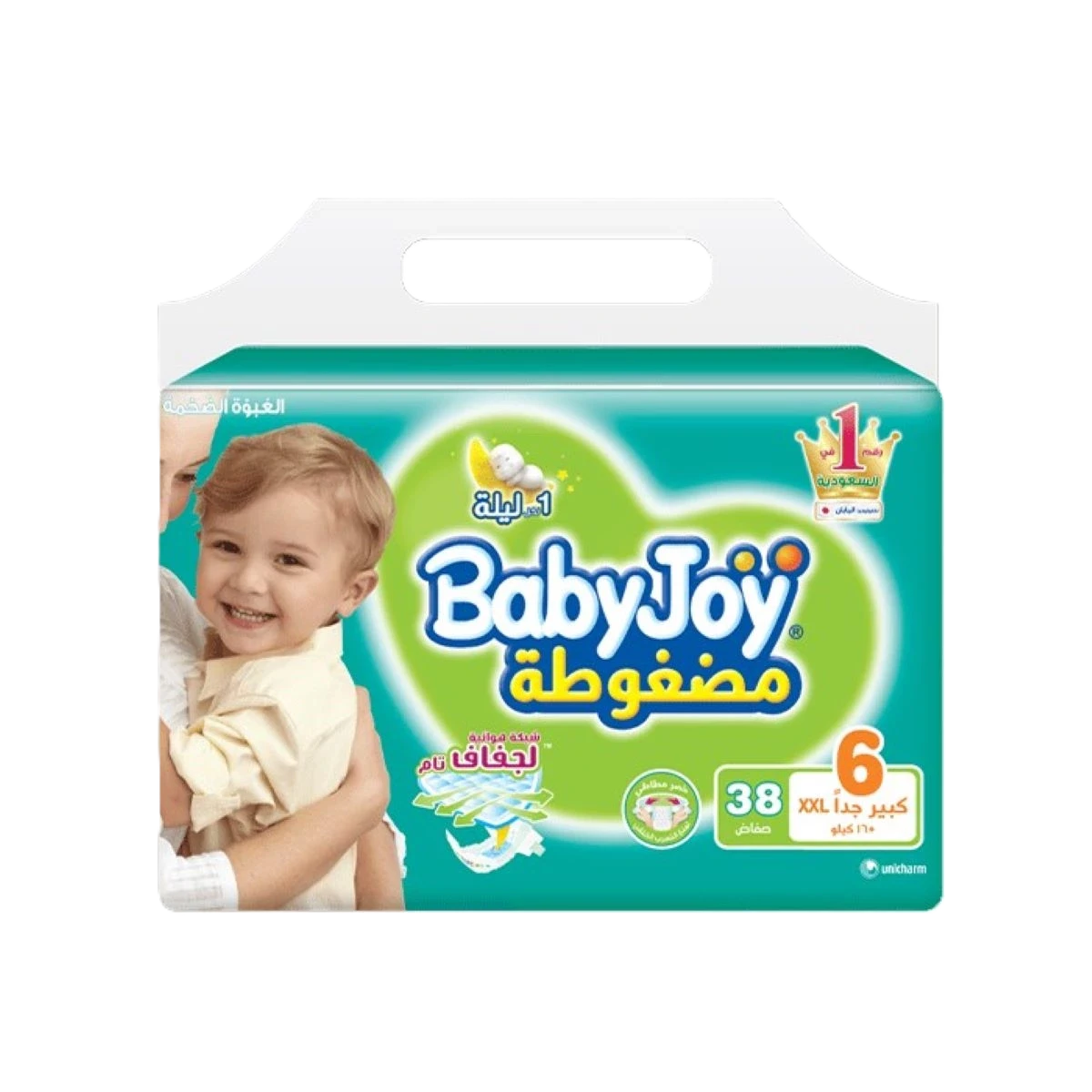 بيبي جوي حفاضات اطفال رقم 6 ، عبوة 38 حبة