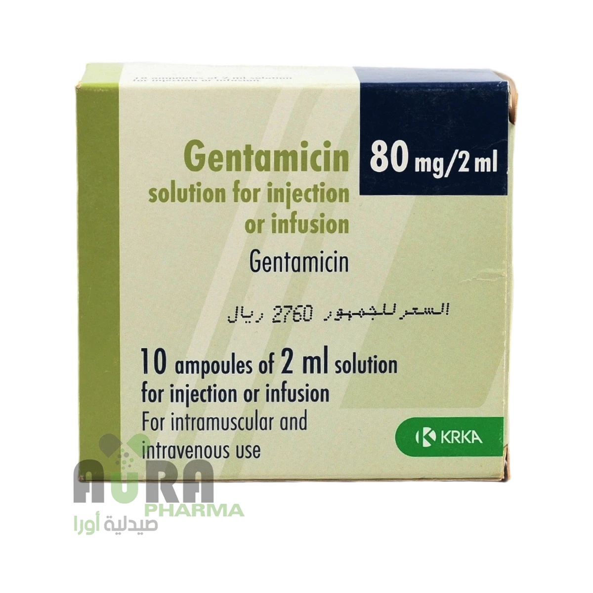 جنتاميسين 80ملغم/2ةم امبول الرازي