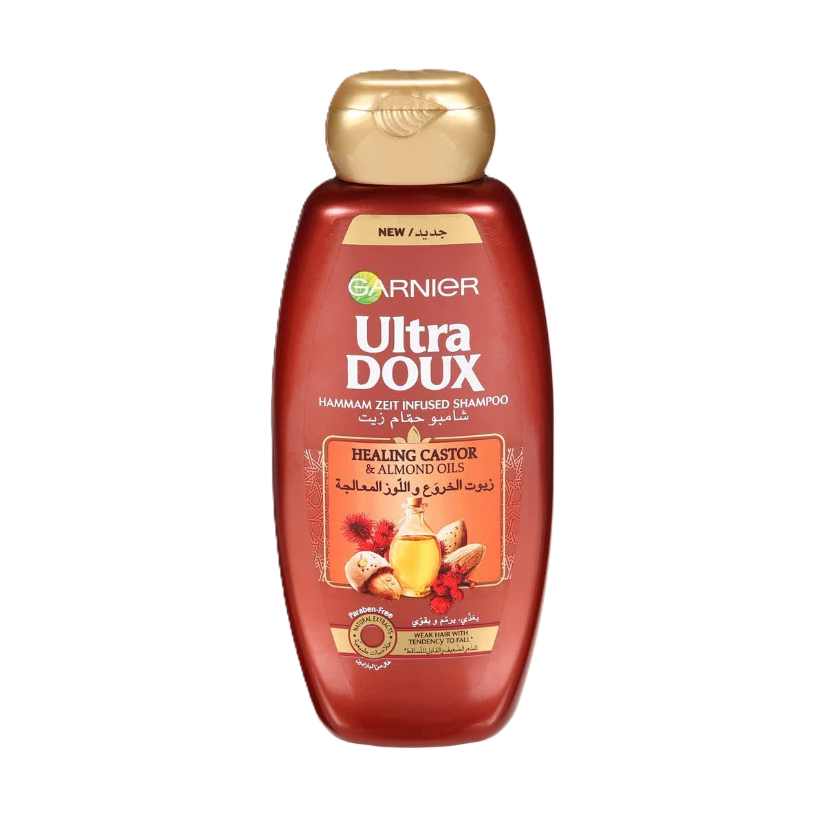 شامبو غارنييه ألترا دوكس حمام زيت بزيت الخروع واللوز العلاجي، 400 مل