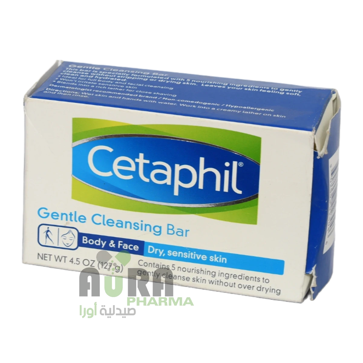 سيتافيل صابون منظف ومرطب للوجه والجسم للبشرة الجافة والحساسة ،127 جرام
