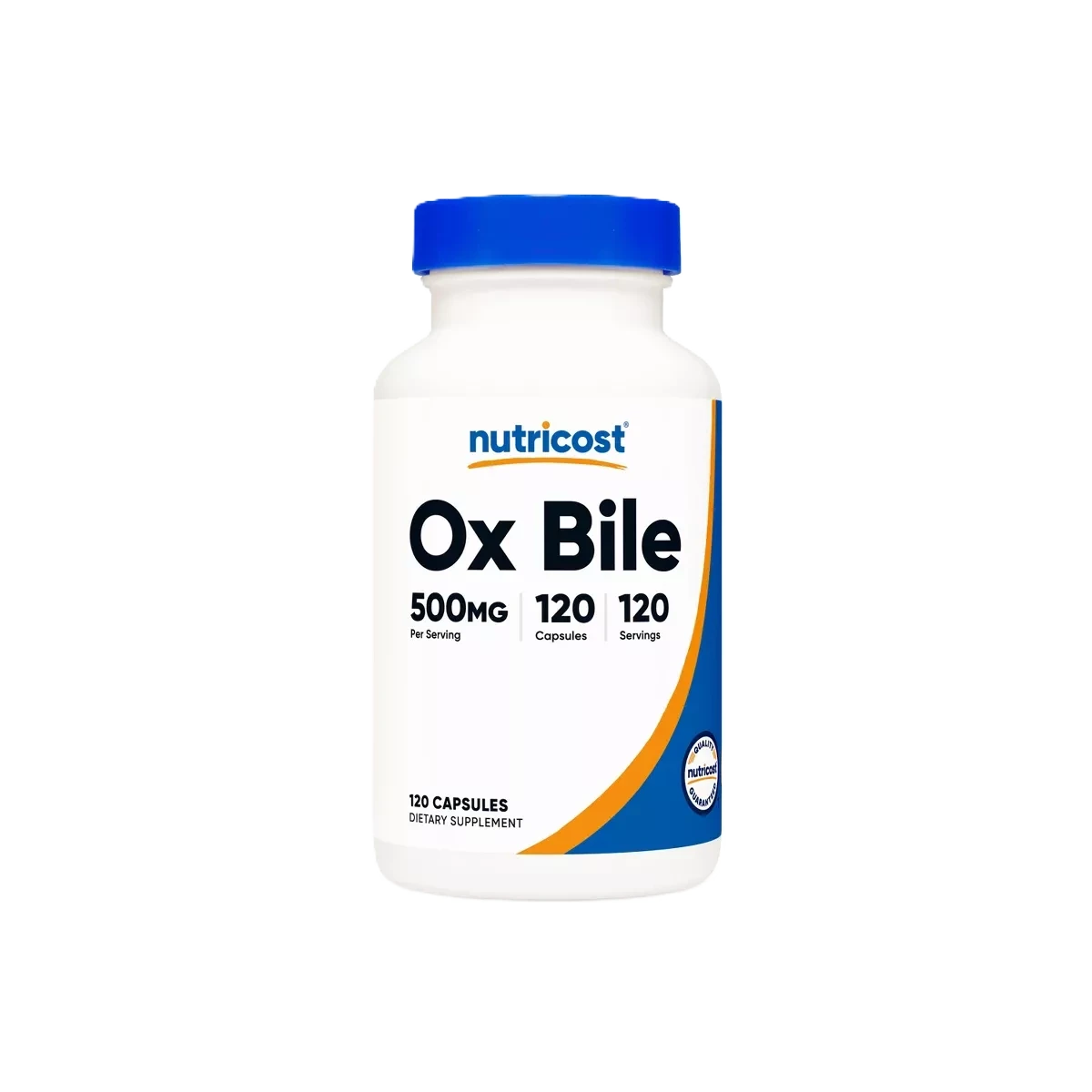 كبسولات الاملاح الصفراوية او املاح المرارة 500 ملجم 120 كبسولة Nutricost Ox Bile