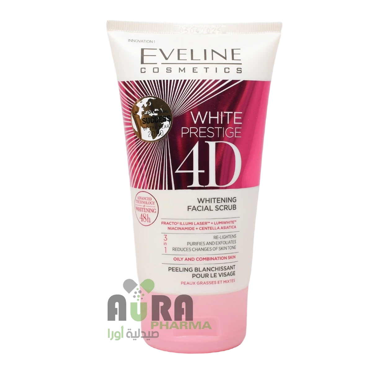 ايفلين مقشر الوجه وايت برستيج 4 دي للتبيض - 150 مل
